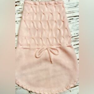 Elegant Light Pink Dog Sweater Medium